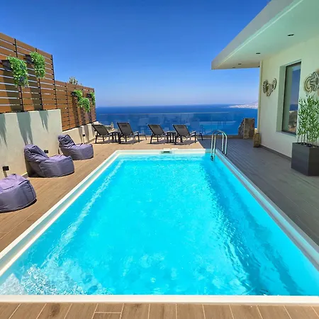 Villa Balcony, Cozy Villa With Amazing View Rodhiá Exterior foto