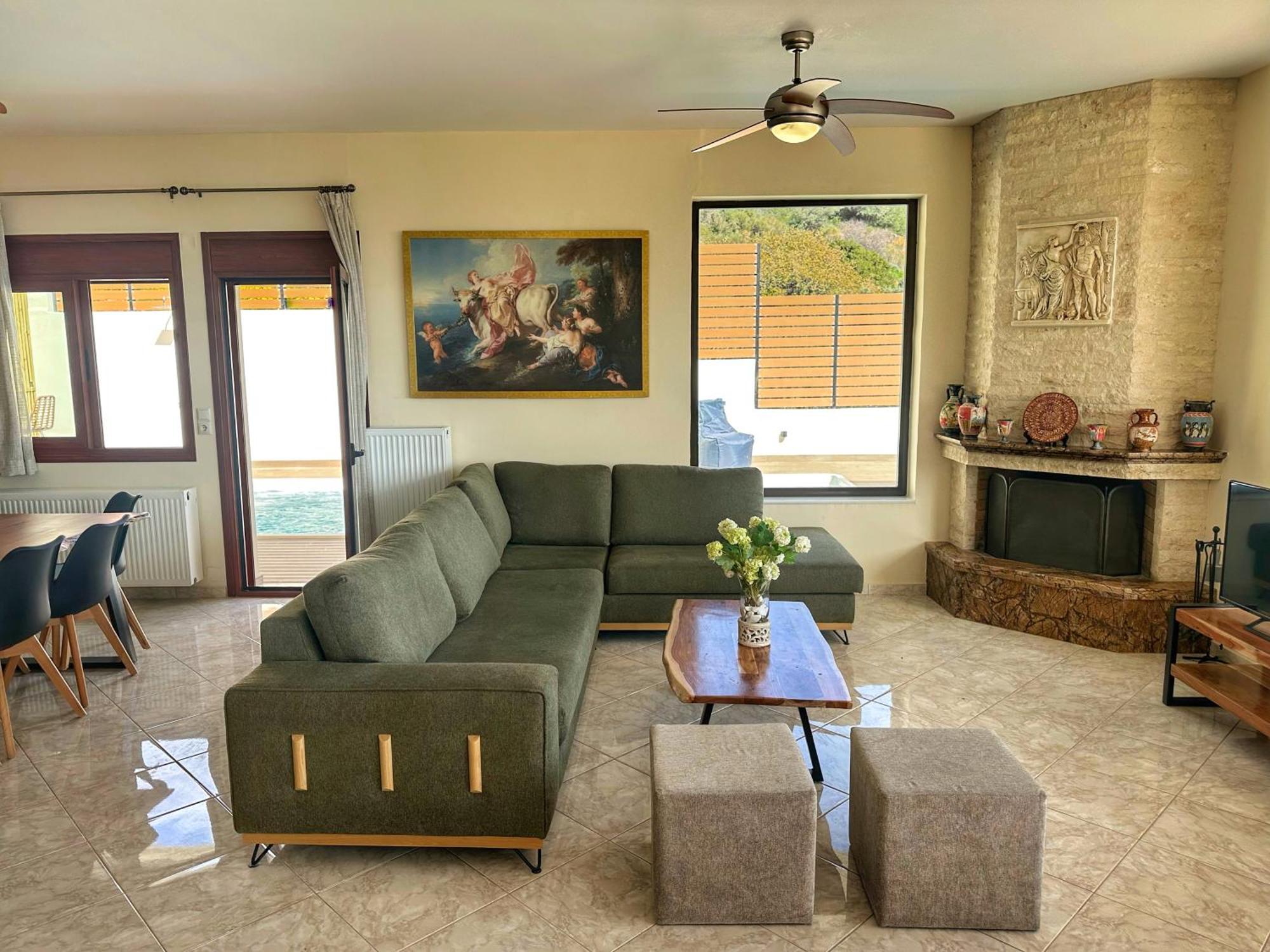 Villa Balcony, Cozy With Amazing View Rodhia (Crete)