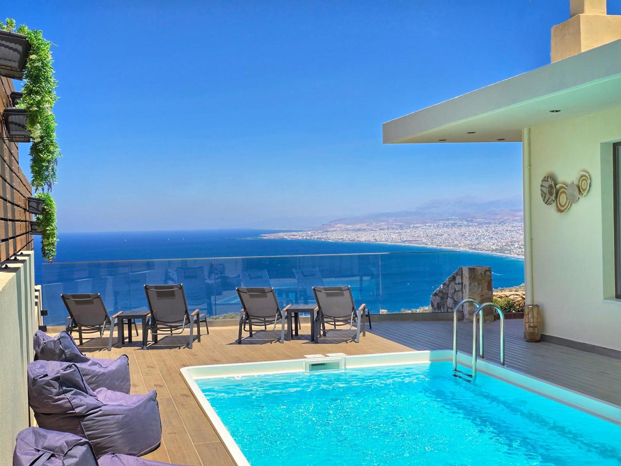 Balcony, Cozy With Amazing View Villa Rodhia (Crete)